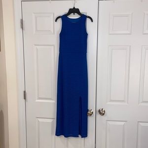 Aqua navy blue dress